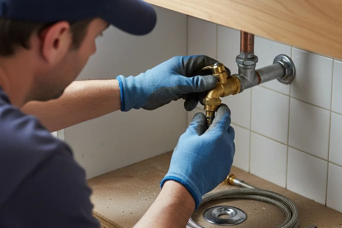 Shutoff valve and fitting work during Emergency Plumbing in Jacobsburg